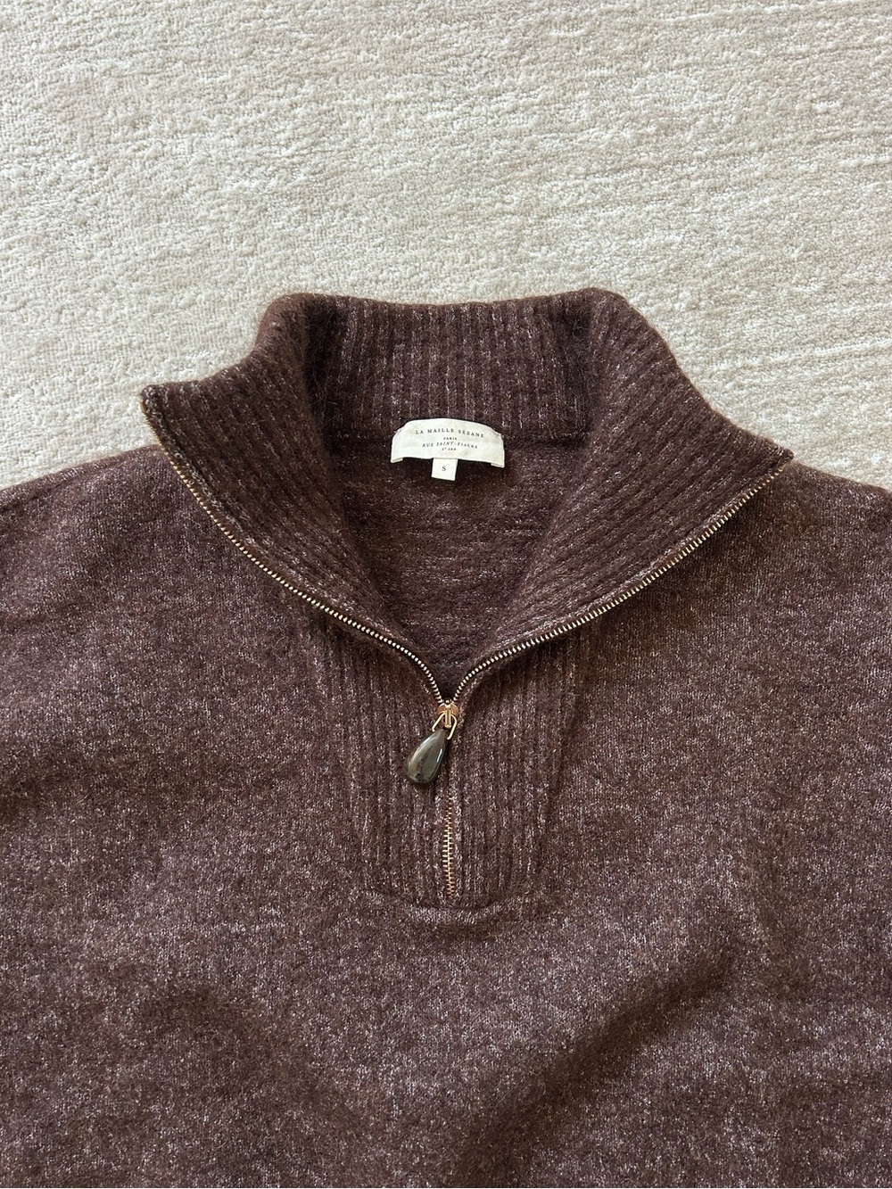 Sezane Tobias Jumper - Dark Chocolate - Picture 3 of 3